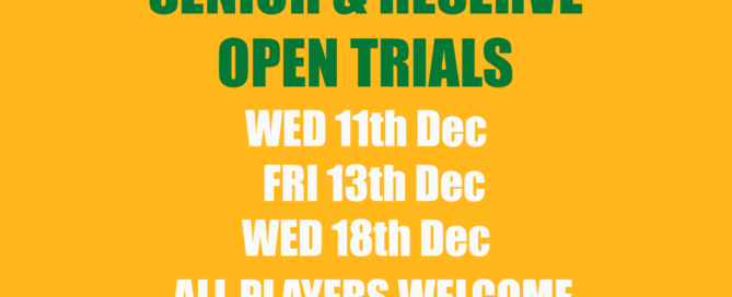 Senior & Reserve Trials